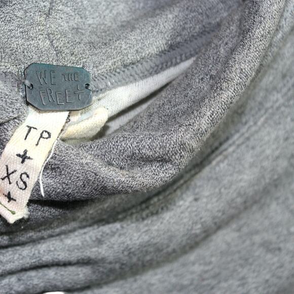 Free People Grey Turtle Neck Long Sleeve Top XS - Picture 7 of 7